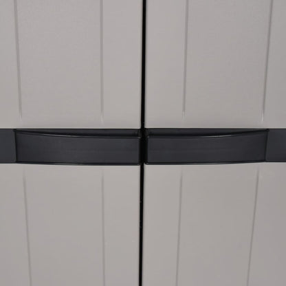 Tuinkast 65X37X65 Cm Polypropeen 65 x 37 x 165 cm (31 x 31 cm) Grijs en zwart