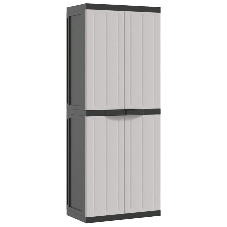 Tuinkast 65X37X65 Cm Polypropeen 65 x 37 x 165 cm (63 x 31 cm) Grijs en zwart