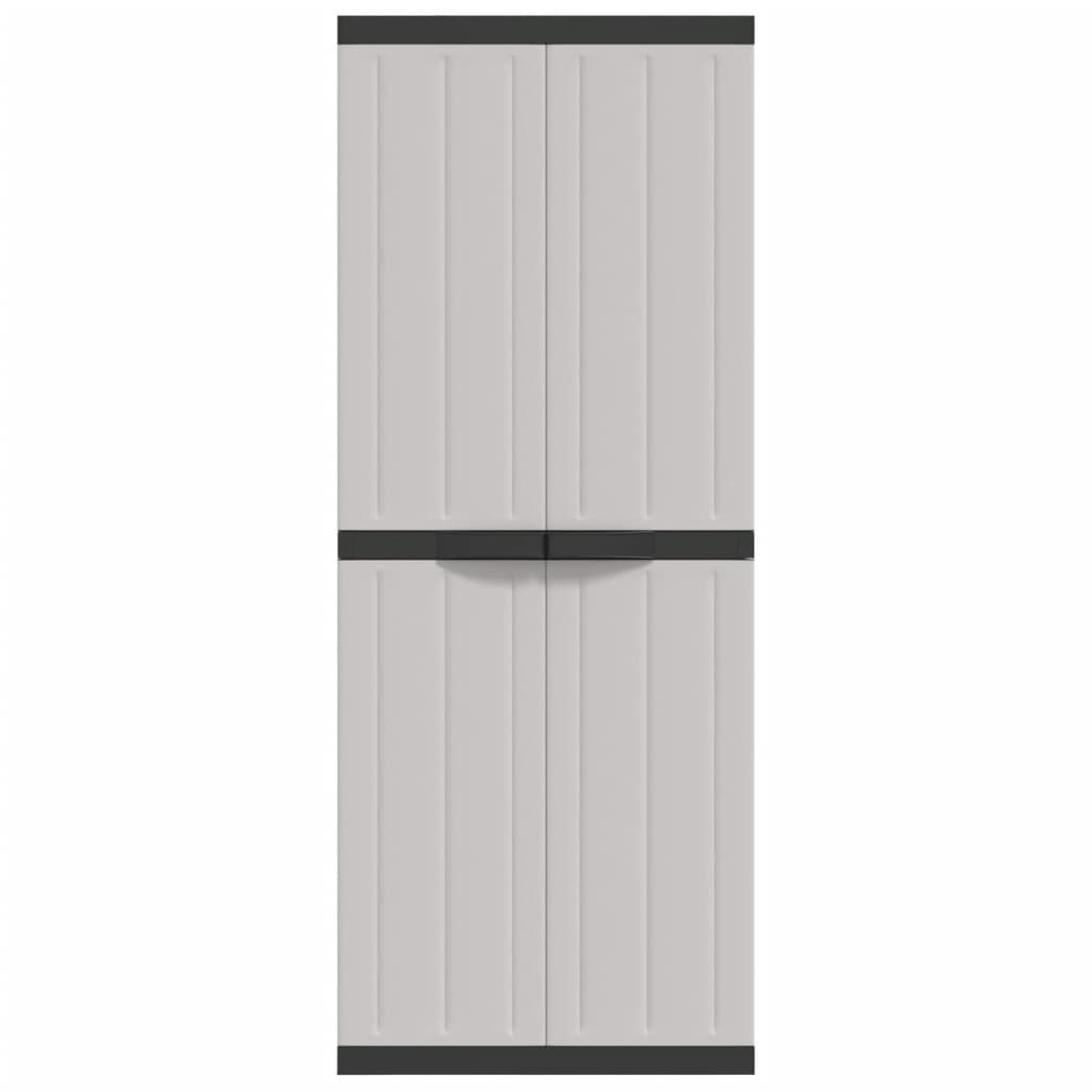 Tuinkast 65X37X65 Cm Polypropeen 65 x 37 x 165 cm (63 x 31 cm) Grijs en zwart