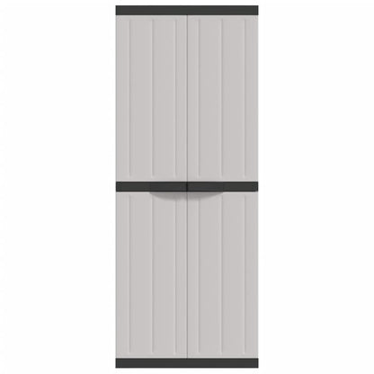 Tuinkast 65X37X65 Cm Polypropeen 65 x 37 x 165 cm (63 x 31 cm) Grijs en zwart