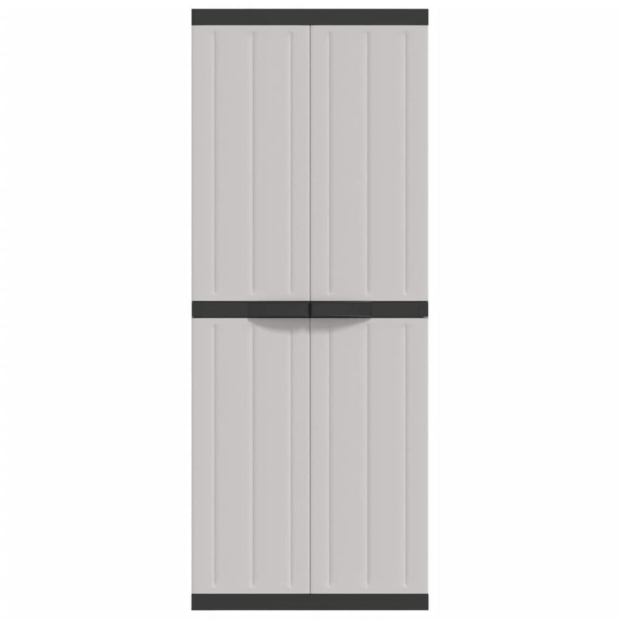 Tuinkast 65X37X65 Cm Polypropeen 65 x 37 x 165 cm (63 x 31 cm) Grijs en zwart