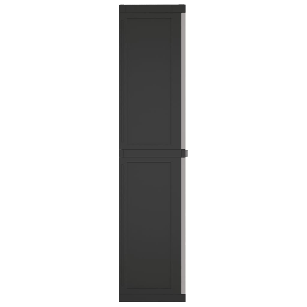 Tuinkast 65X37X65 Cm Polypropeen 65 x 37 x 165 cm (63 x 31 cm) Grijs en zwart