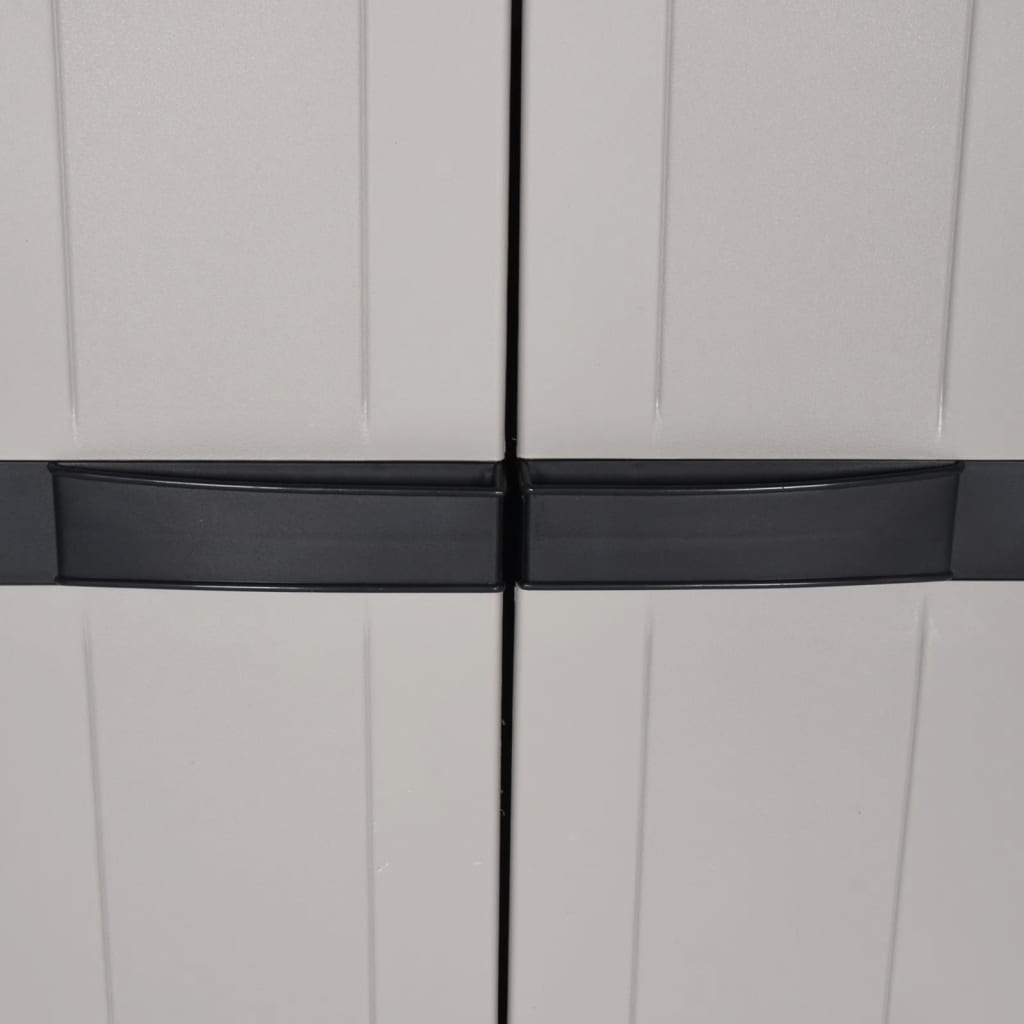 Tuinkast 65X37X65 Cm Polypropeen 65 x 37 x 165 cm (63 x 31 cm) Grijs en zwart