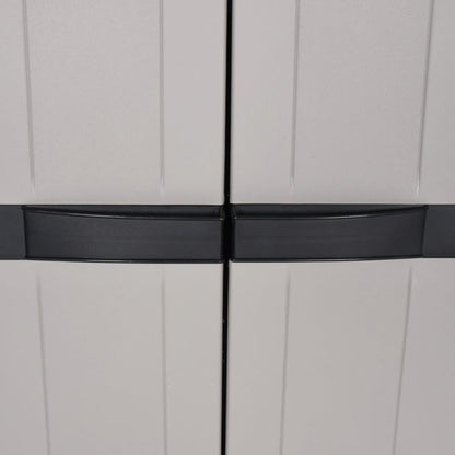 Tuinkast 65X37X65 Cm Polypropeen 65 x 37 x 165 cm (63 x 31 cm) Grijs en zwart