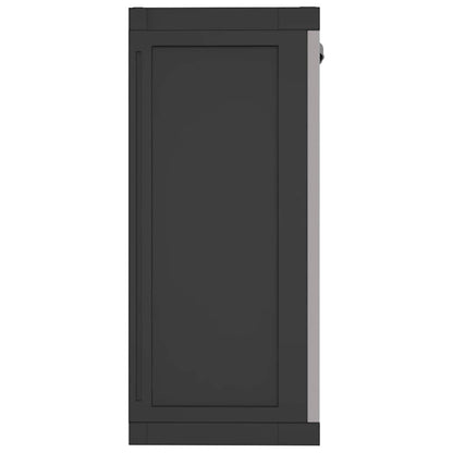 Tuinkast 97x37x85 cm polypropeen grijs en zwart