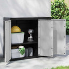 Tuinkast 97x37x85 cm polypropeen grijs zwart