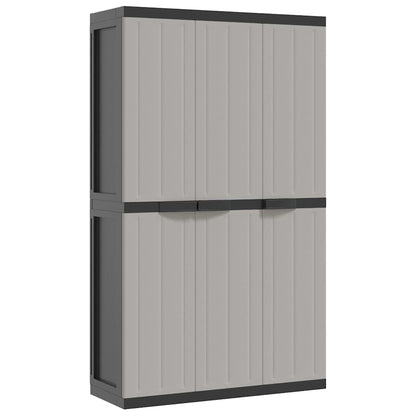 Tuinkast Polypropeen Grijs En Zwart 97 x 37 x 165 cm