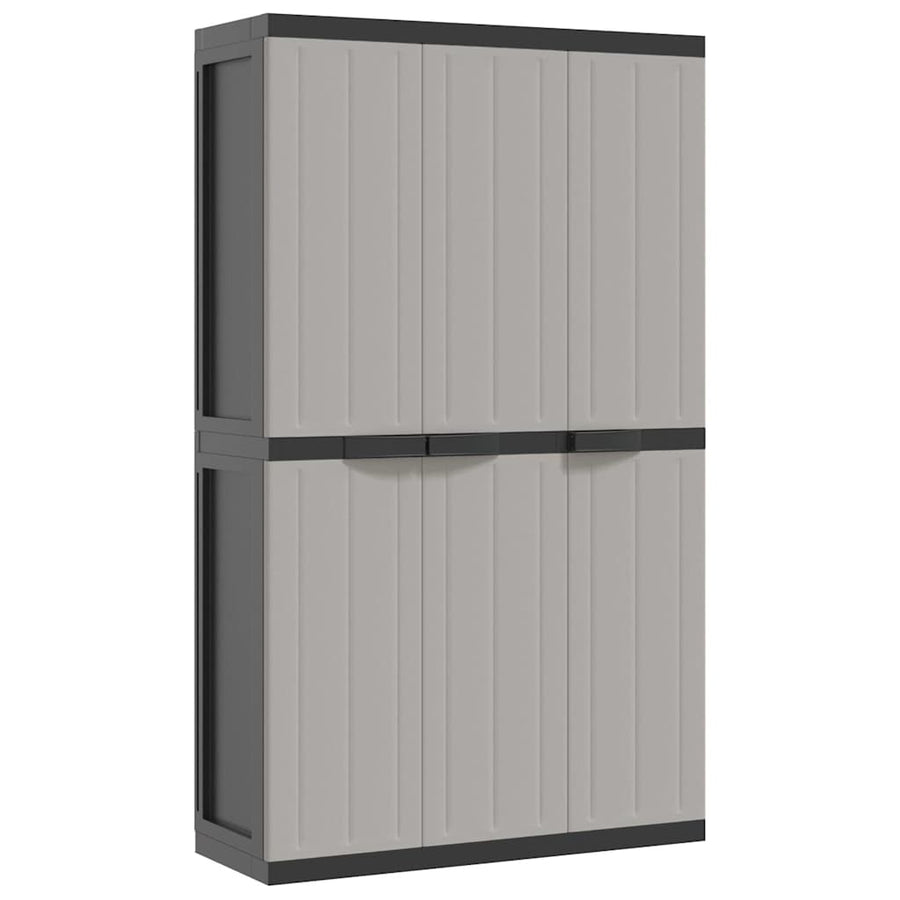 Tuinkast Polypropeen Grijs En Zwart 97 x 37 x 165 cm