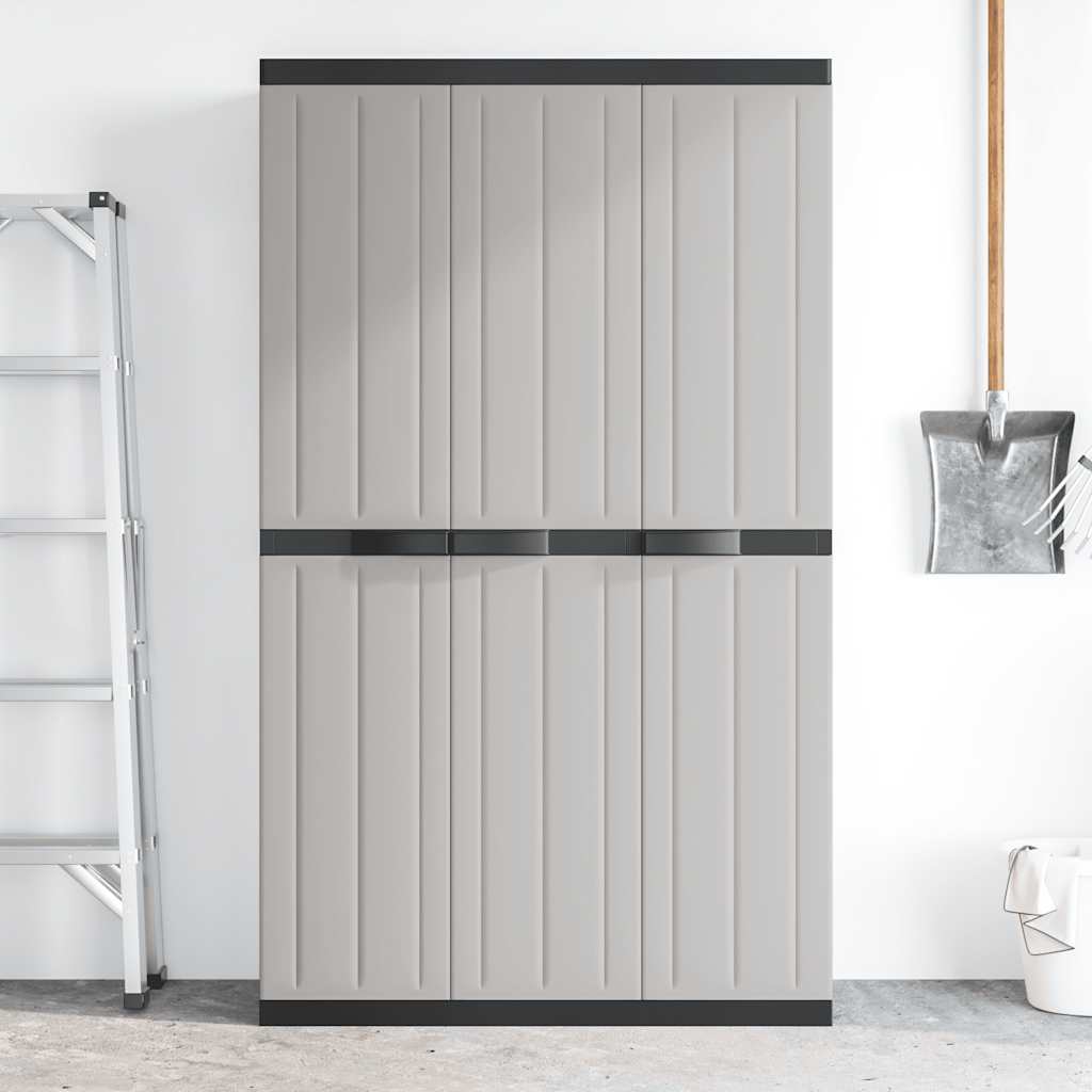 Tuinkast Polypropeen Grijs En Zwart 97 x 37 x 165 cm