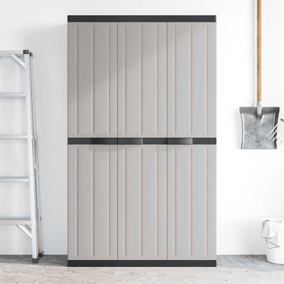 Tuinkast Polypropeen Grijs En Zwart 97 x 37 x 165 cm