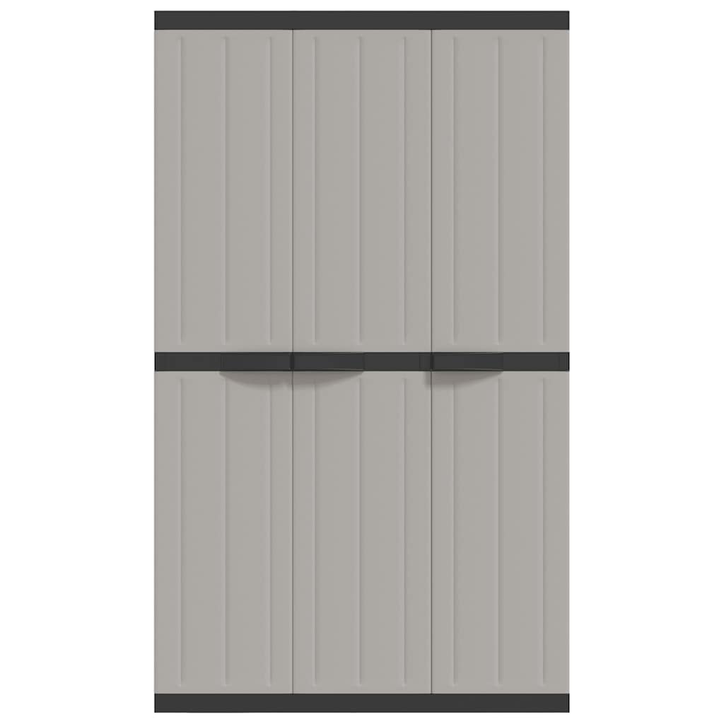 Tuinkast Polypropeen Grijs En Zwart 97 x 37 x 165 cm