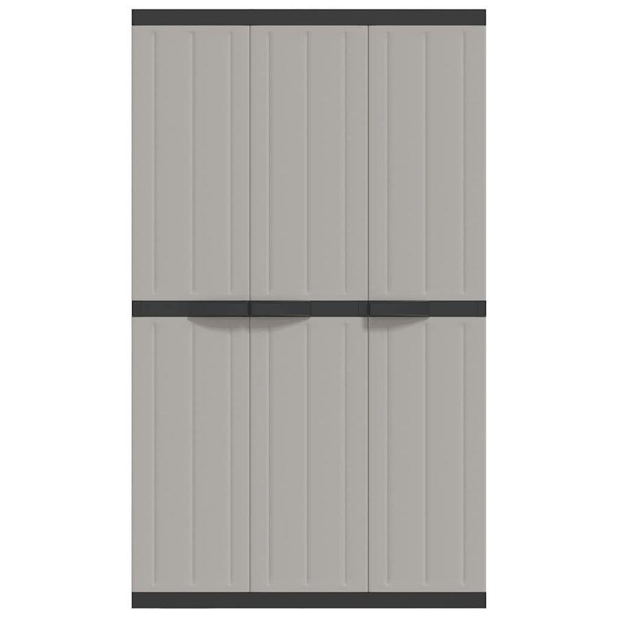 Tuinkast Polypropeen Grijs En Zwart 97 x 37 x 165 cm