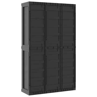 Tuinkast Polypropeen Grijs En Zwart 97 x 37 x 165 cm