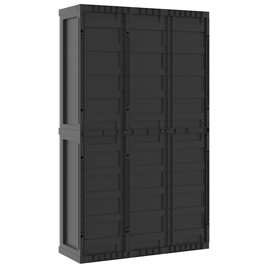 Tuinkast Polypropeen Grijs En Zwart 97 x 37 x 165 cm