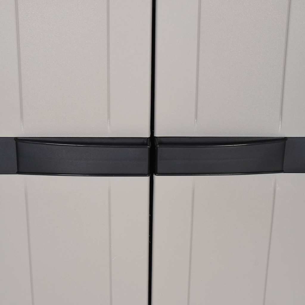 Tuinkast Polypropeen Grijs En Zwart 97 x 37 x 165 cm