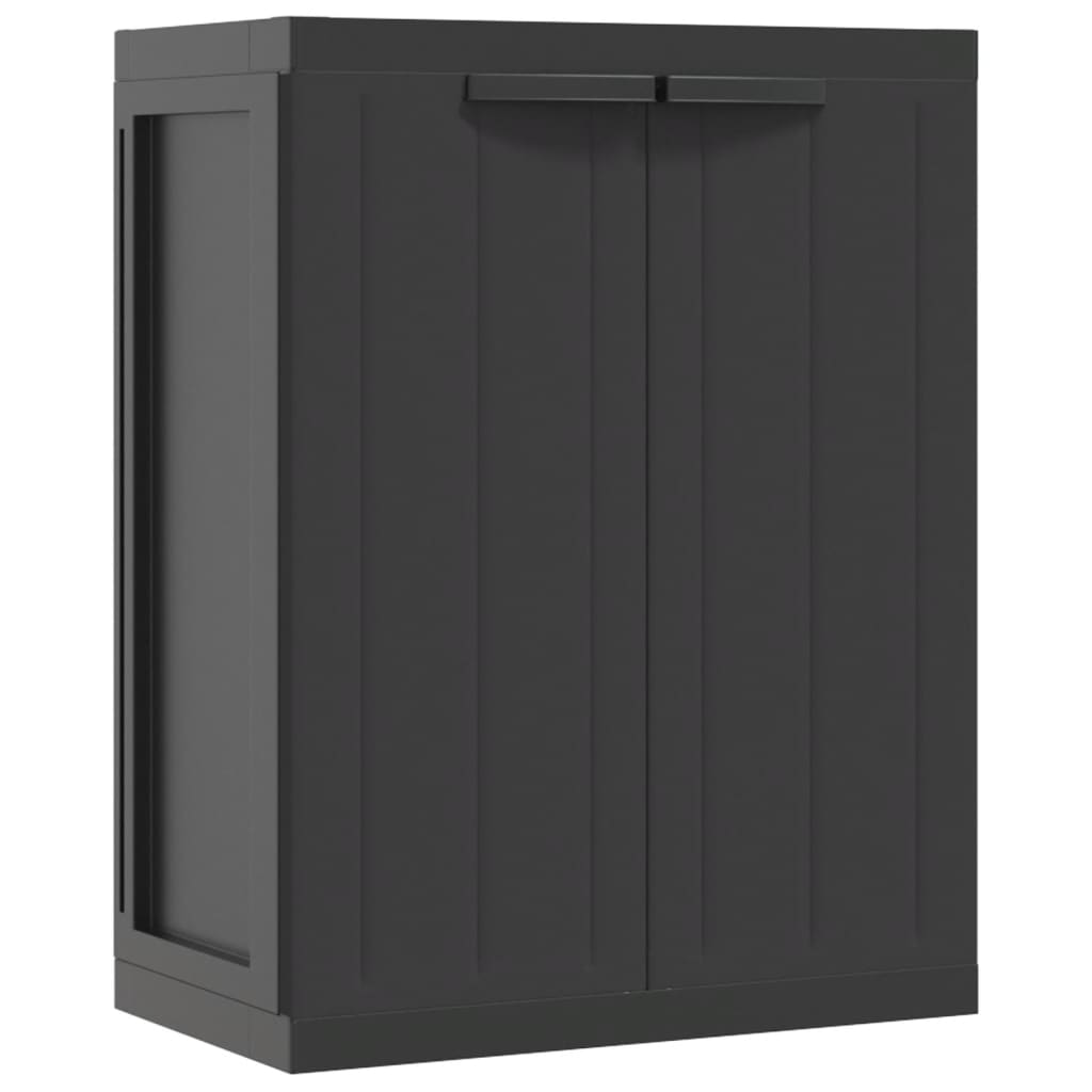 Tuinkast Polypropeen 65 x 37 x 85 cm Zwart