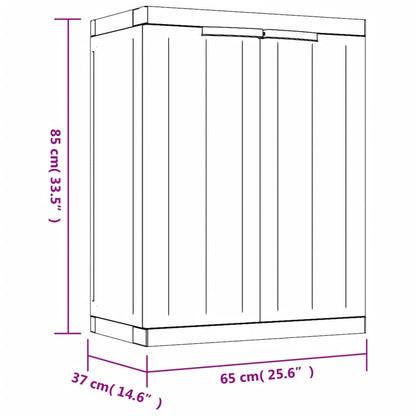 Tuinkast Polypropeen 65 x 37 x 85 cm Zwart