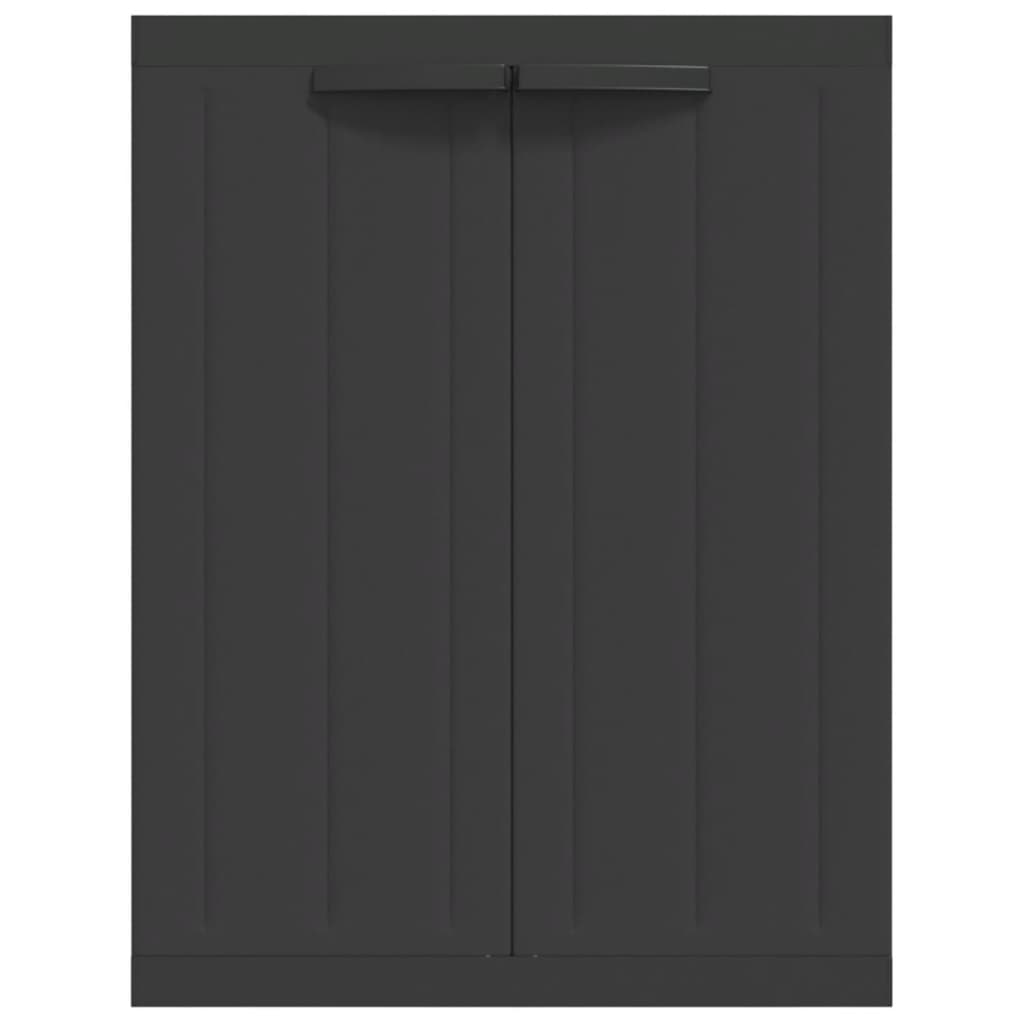 Tuinkast Polypropeen 65 x 37 x 85 cm Zwart