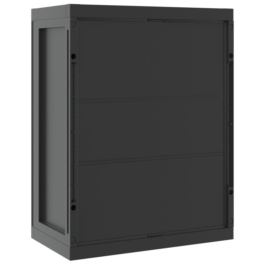 Tuinkast Polypropeen 65 x 37 x 85 cm Zwart