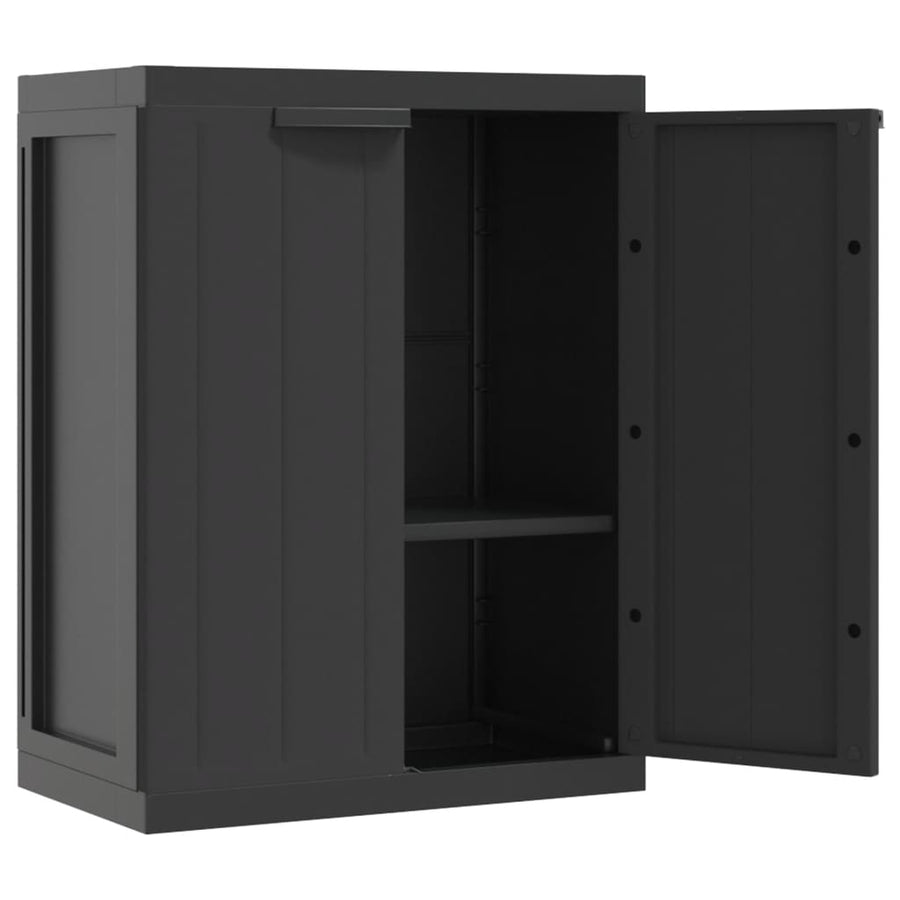 Tuinkast Polypropeen 65 x 37 x 85 cm Zwart