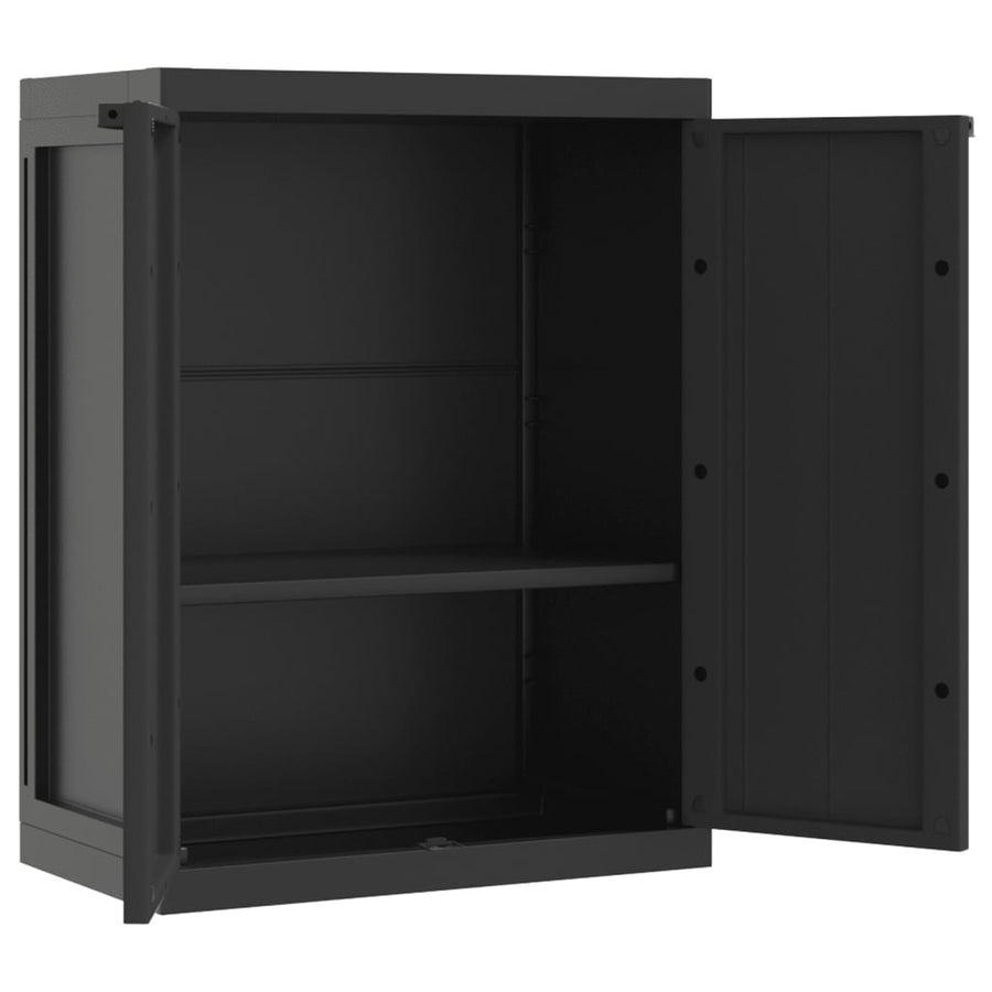 Tuinkast Polypropeen 65 x 37 x 85 cm Zwart