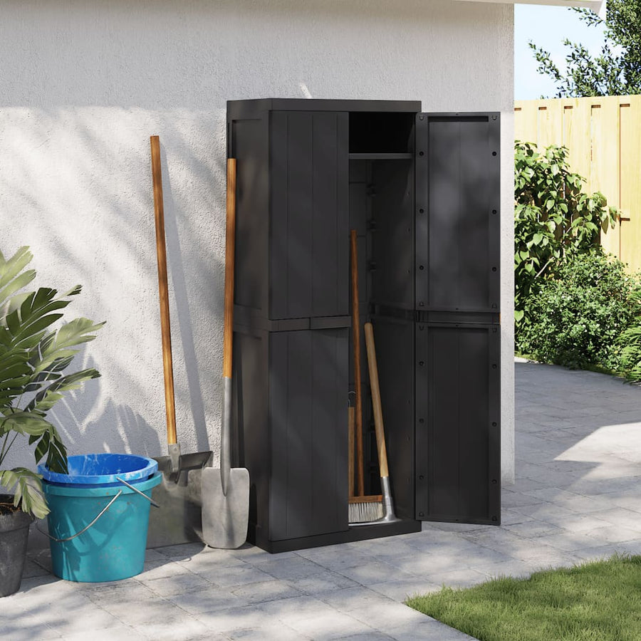 Tuinkast 65X37X65 Cm Polypropeen 65 x 37 x 165 cm (31 x 31 cm) Zwart