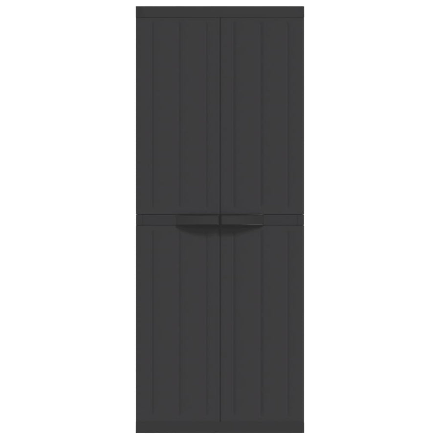 Tuinkast 65X37X65 Cm Polypropeen 65 x 37 x 165 cm (31 x 31 cm) Zwart