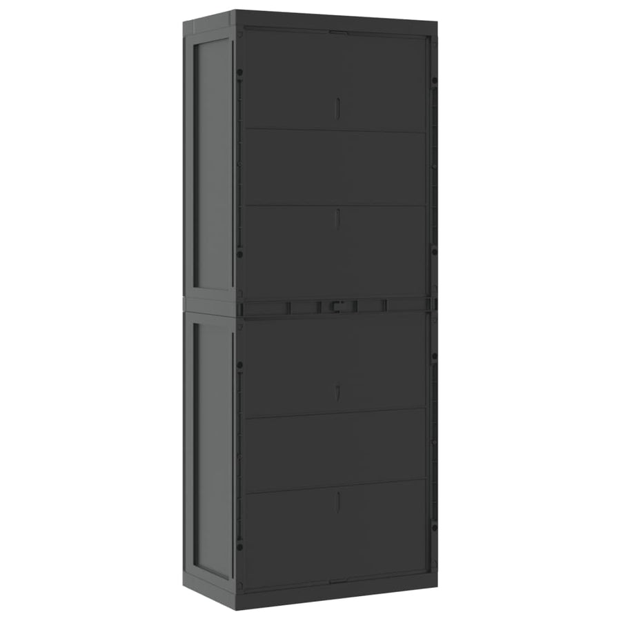 Tuinkast 65X37X65 Cm Polypropeen 65 x 37 x 165 cm (31 x 31 cm) Zwart