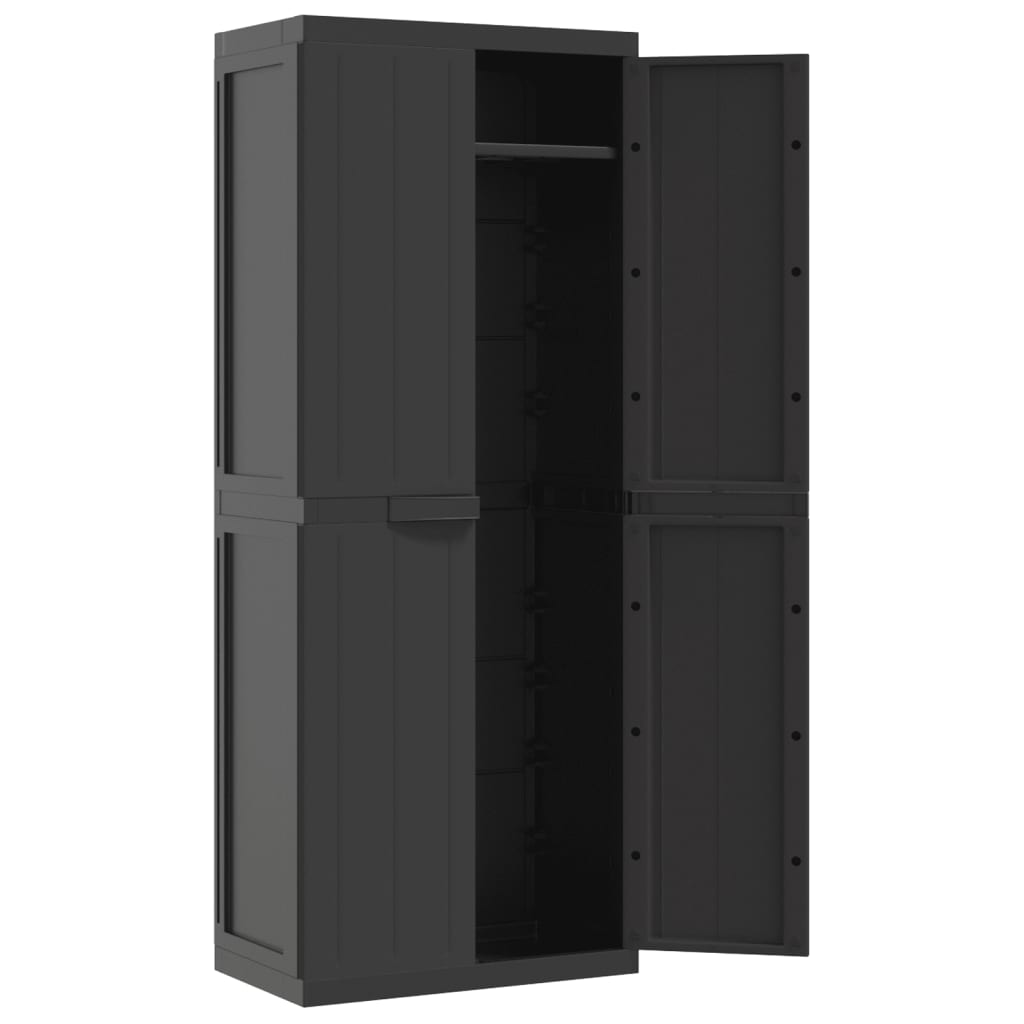 Tuinkast 65X37X65 Cm Polypropeen 65 x 37 x 165 cm (31 x 31 cm) Zwart