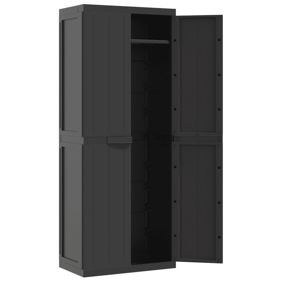 Tuinkast 65X37X65 Cm Polypropeen 65 x 37 x 165 cm (31 x 31 cm) Zwart