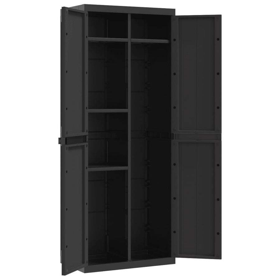 Tuinkast 65X37X65 Cm Polypropeen 65 x 37 x 165 cm (31 x 31 cm) Zwart