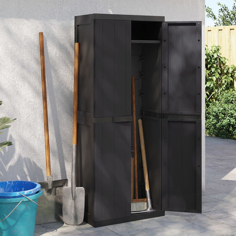 Tuinkast 65X37X65 Cm Polypropeen 65 x 37 x 165 cm (31 x 31 cm) Zwart