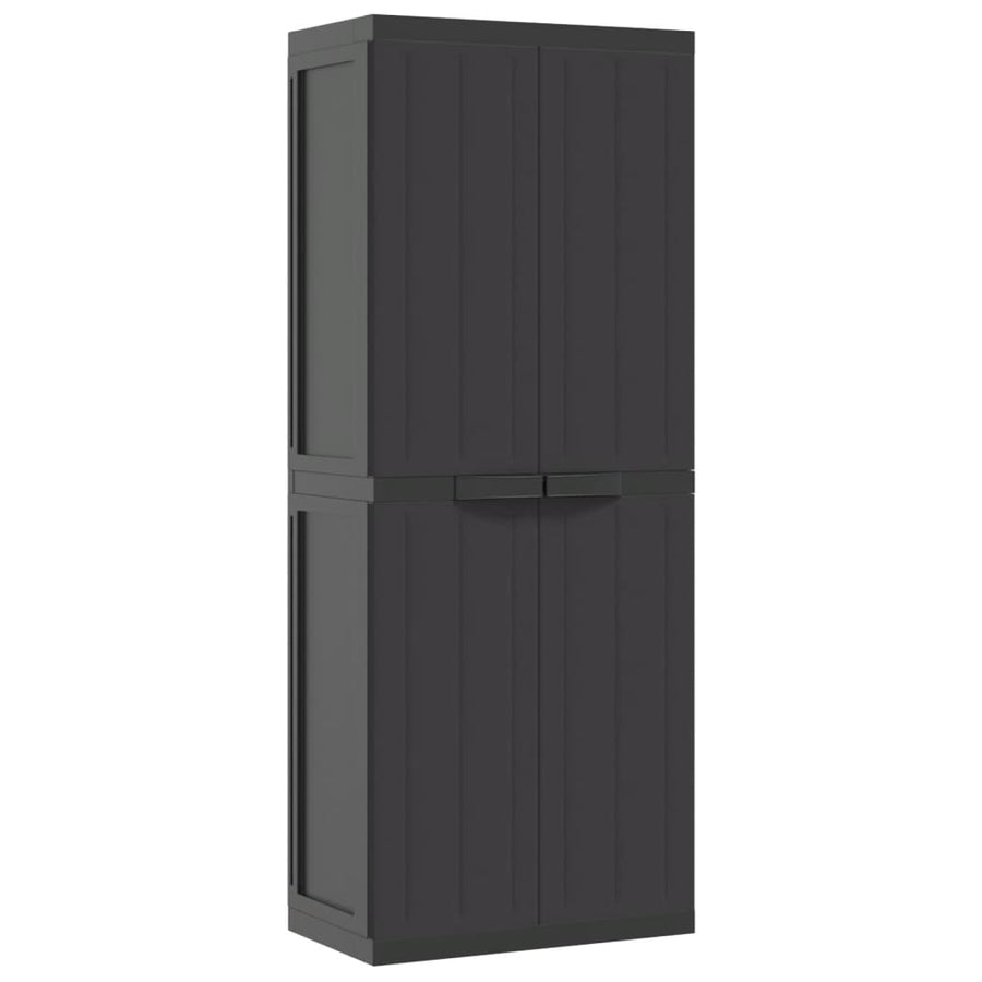 Tuinkast 65X37X65 Cm Polypropeen 65 x 37 x 165 cm (63 x 31 cm) Zwart