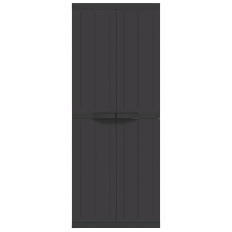 Tuinkast 65X37X65 Cm Polypropeen 65 x 37 x 165 cm (63 x 31 cm) Zwart