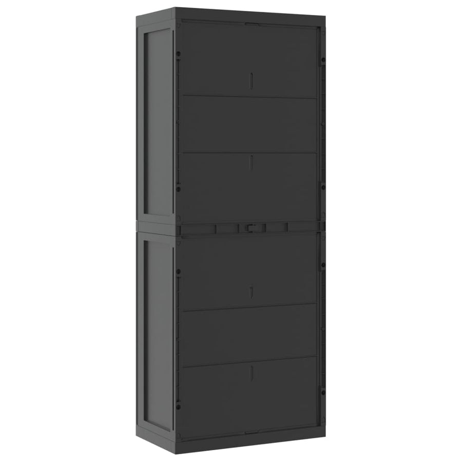 Tuinkast 65X37X65 Cm Polypropeen 65 x 37 x 165 cm (63 x 31 cm) Zwart