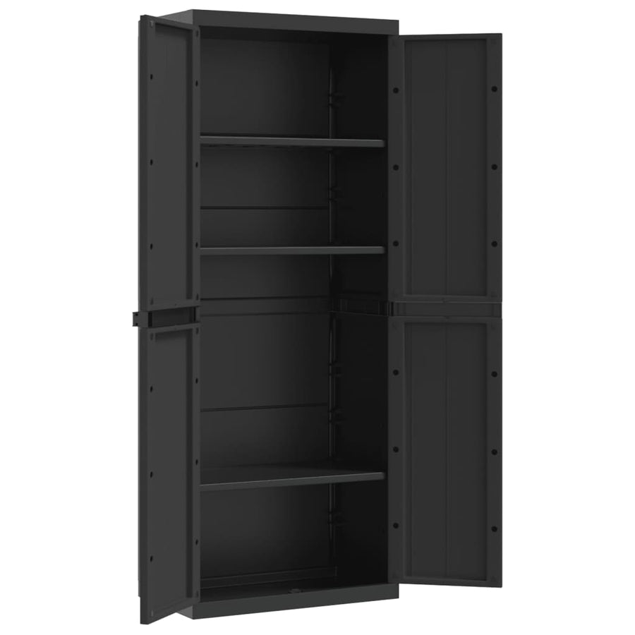 Tuinkast 65X37X65 Cm Polypropeen 65 x 37 x 165 cm (63 x 31 cm) Zwart