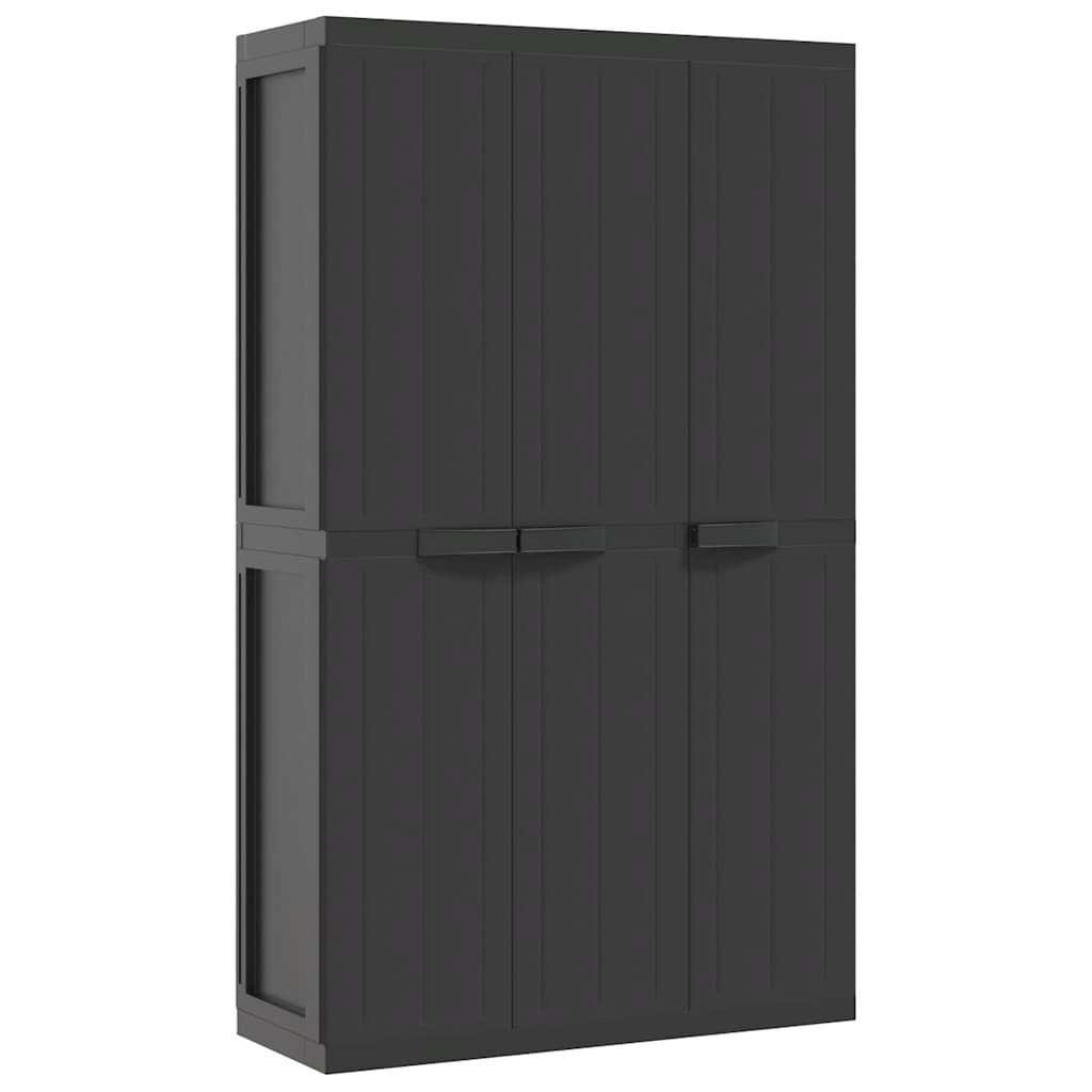 Tuinkast Polypropeen Zwart 97 x 37 x 165 cm