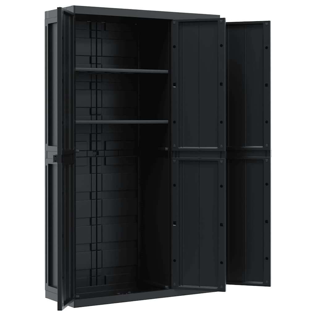 Tuinkast Polypropeen Zwart 97 x 37 x 165 cm