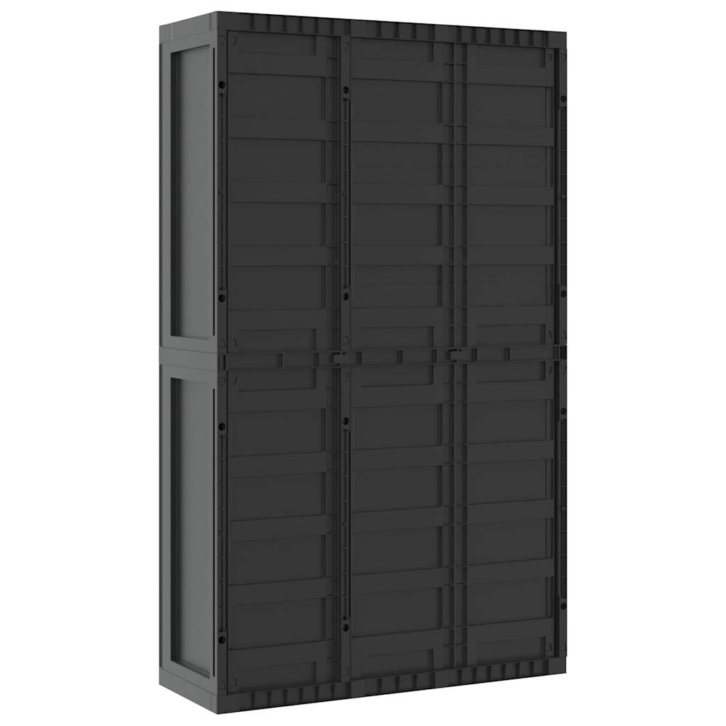 Tuinkast Polypropeen Zwart 97 x 37 x 165 cm