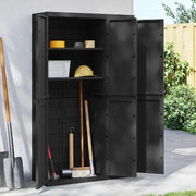 Tuinkast polypropeen 97x37x165 cm zwart