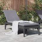 Sun lounger 186x60x29 cm polypropylene anthracite