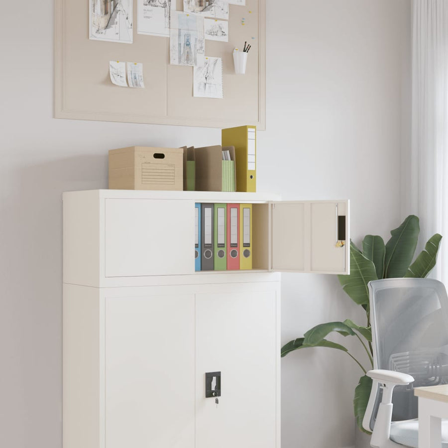 Archiefkast Staal 90 x 40 x 40 cm Wit