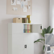 Archiefkast 90x40x40 cm staal lichtgrijs