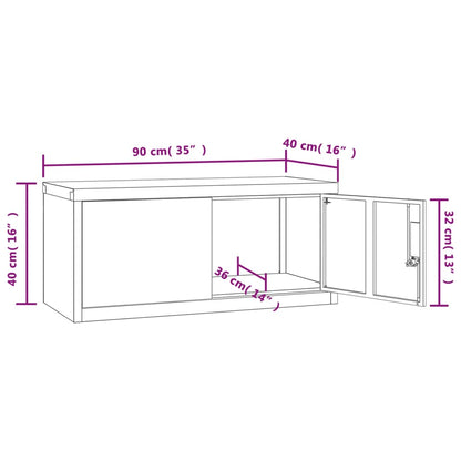 Archiefkast Staal Kleurig 90 x 40 x 40 cm Antraciet