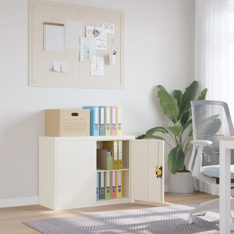 Archiefkast Staal 90 x 40 x 70 cm Wit