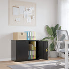 Filing cabinet 90x40x70 cm steel black