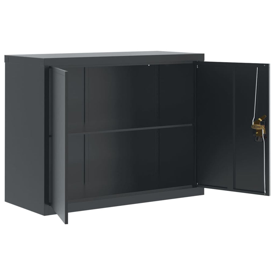 Archiefkast Staal Kleurig 90 x 40 x 70 cm Antraciet