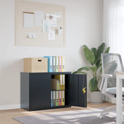 Archiefkast 90x40x70 cm staal antraciet