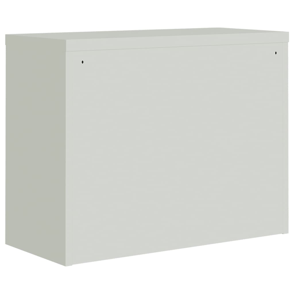 Archiefkast Staal 90 x 40 x 70 cm Lichtgrijs en blauw