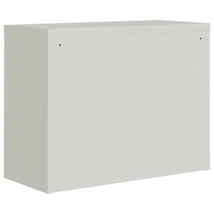 Archiefkast Staal 90 x 40 x 70 cm Lichtgrijs en blauw